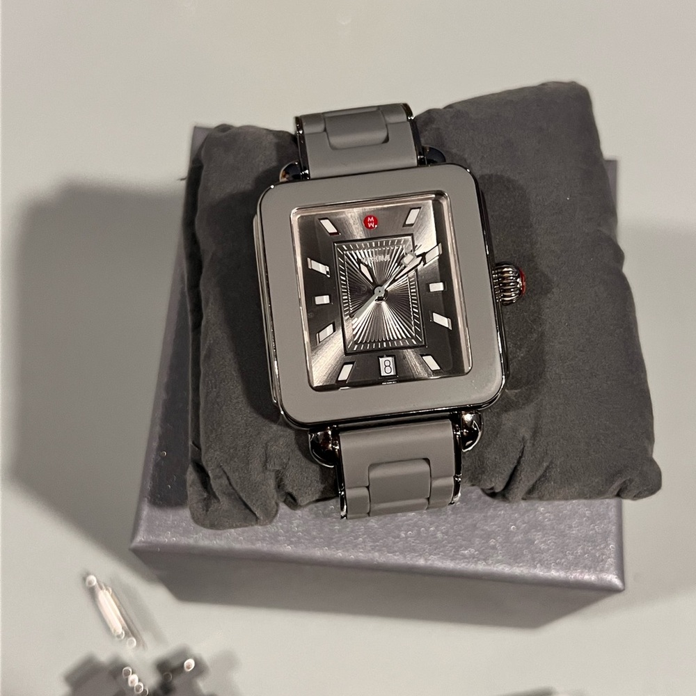 Michele Gray and Silver Women's Watch